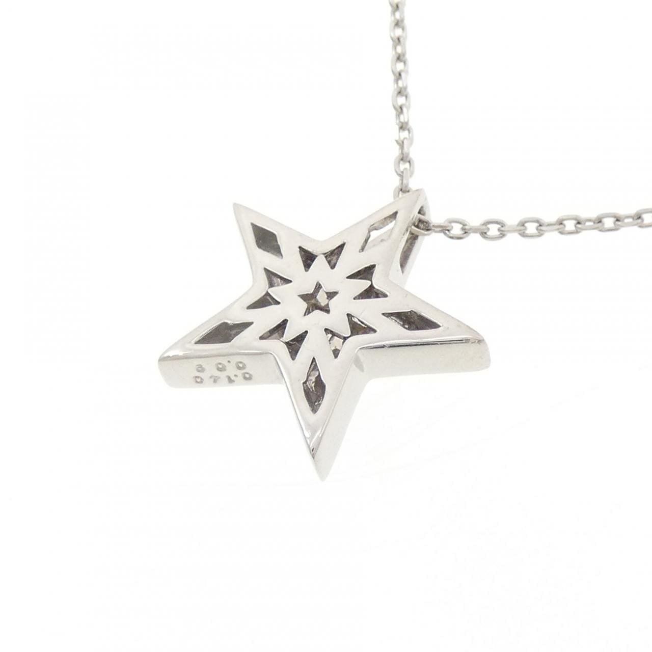 PT900/PT850 スター ダイヤモンド ネックレス 0.140CT