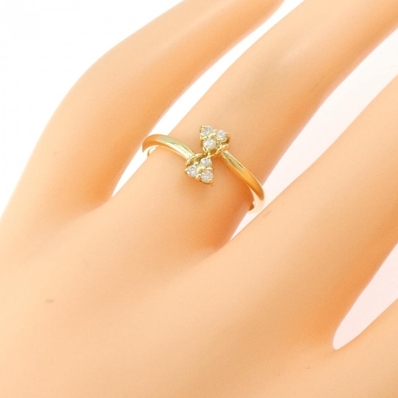 K18YG ダイヤモンド リング 0.10CT