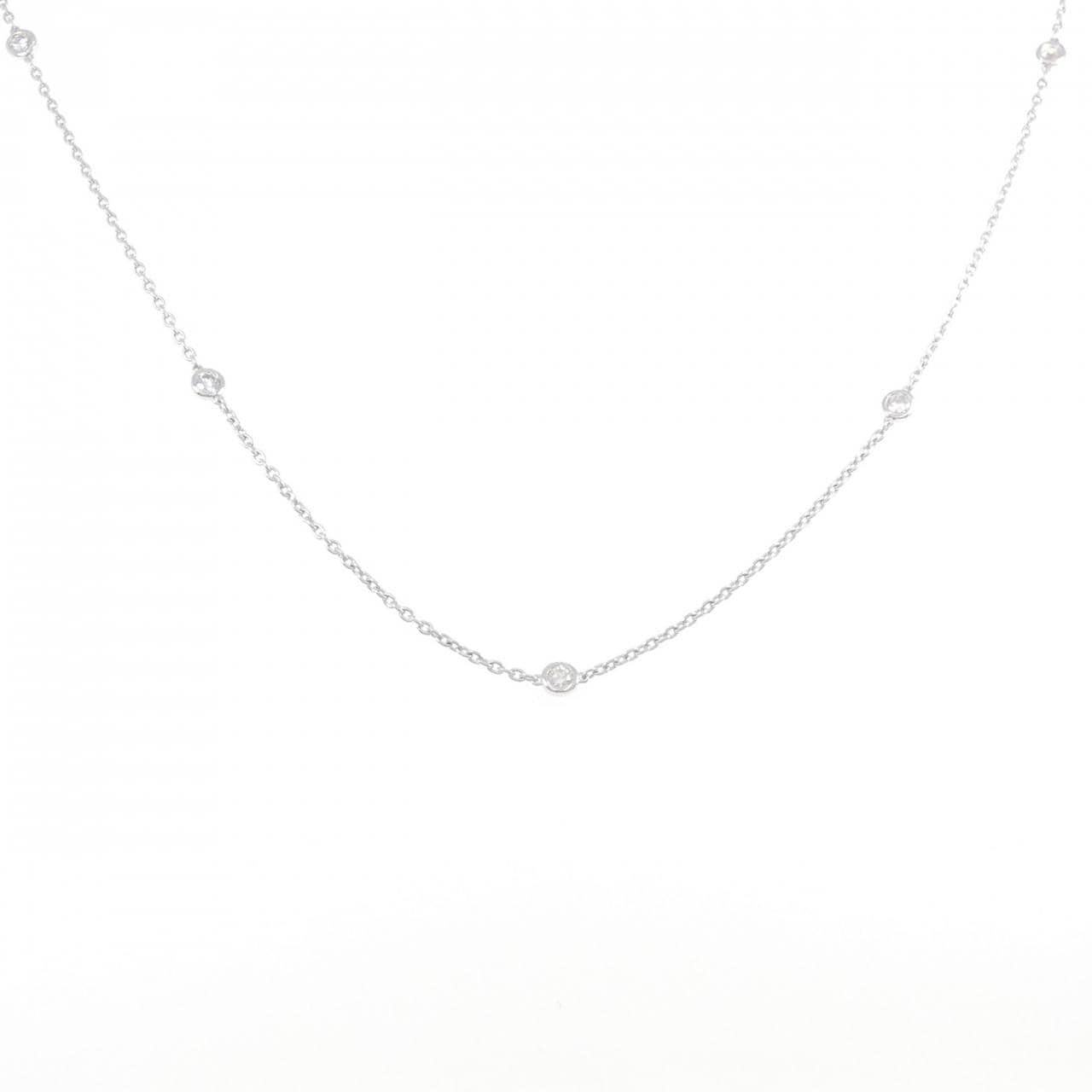 K18WG ダイヤモンド ネックレス 1.06CT
