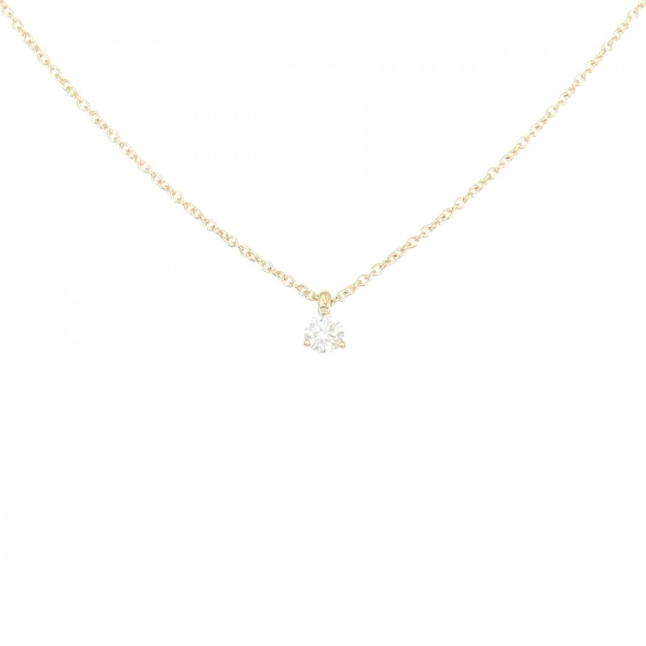 K18YG Solitaire Diamond Necklace 0.10CT