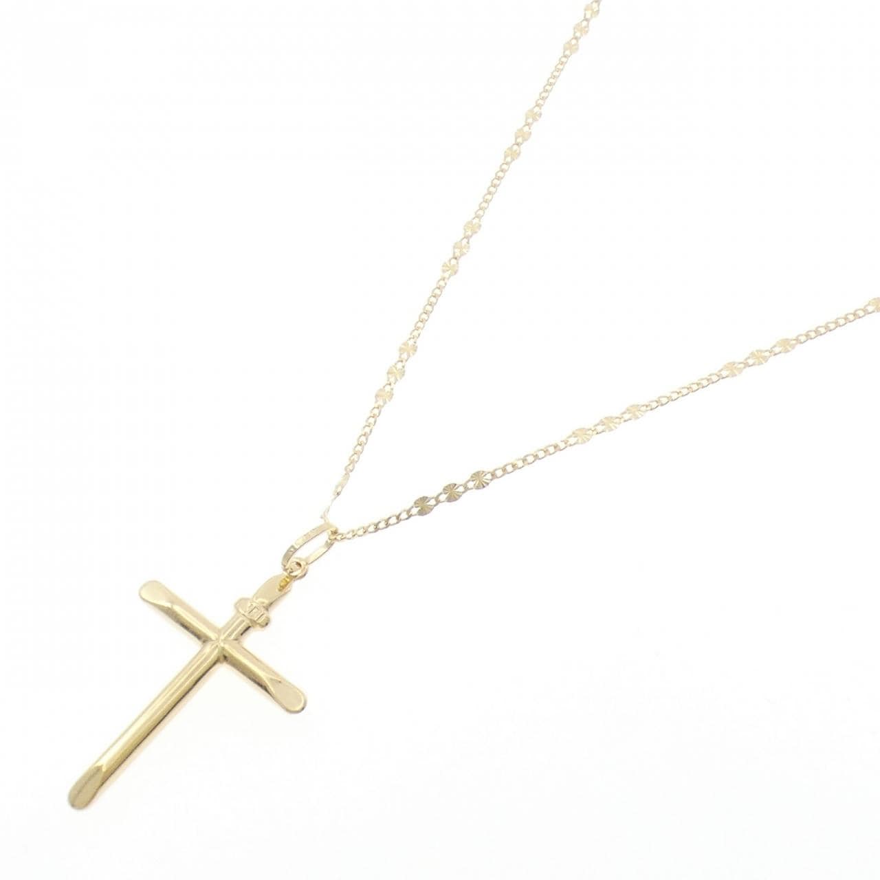 750YG クロス ネックレス