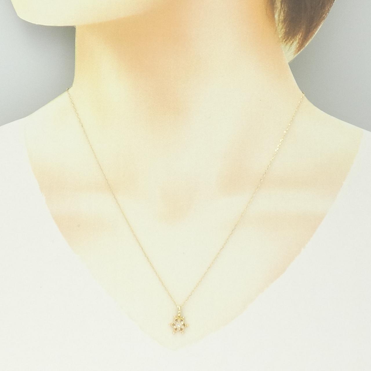 K18YG ダイヤモンド ネックレス 0.10CT