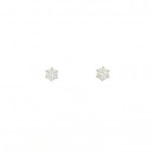 PT900 ソリティア ダイヤモンド ピアス 0.30CT