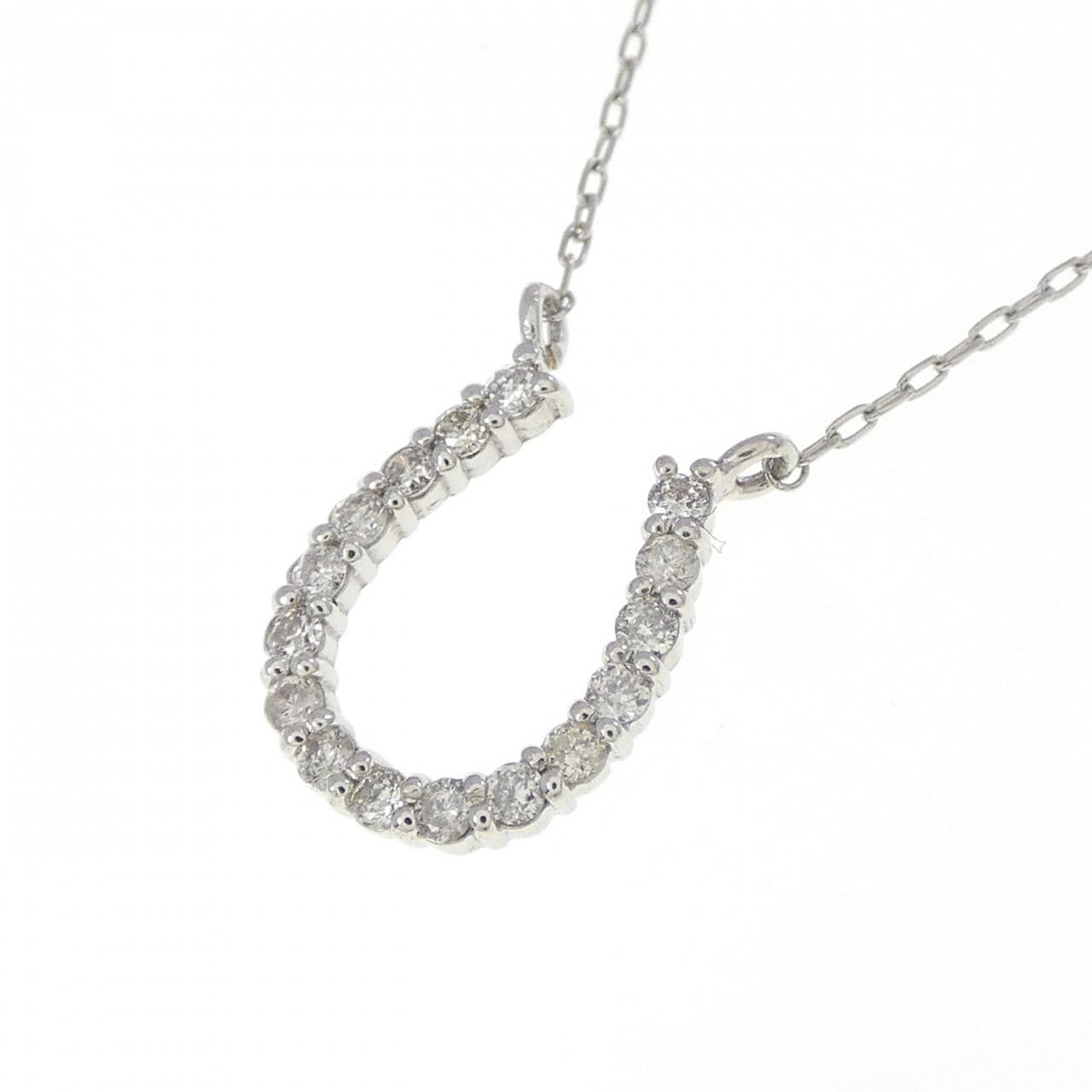 PT900/PT850 Horseshoe Diamond Necklace 0.10CT