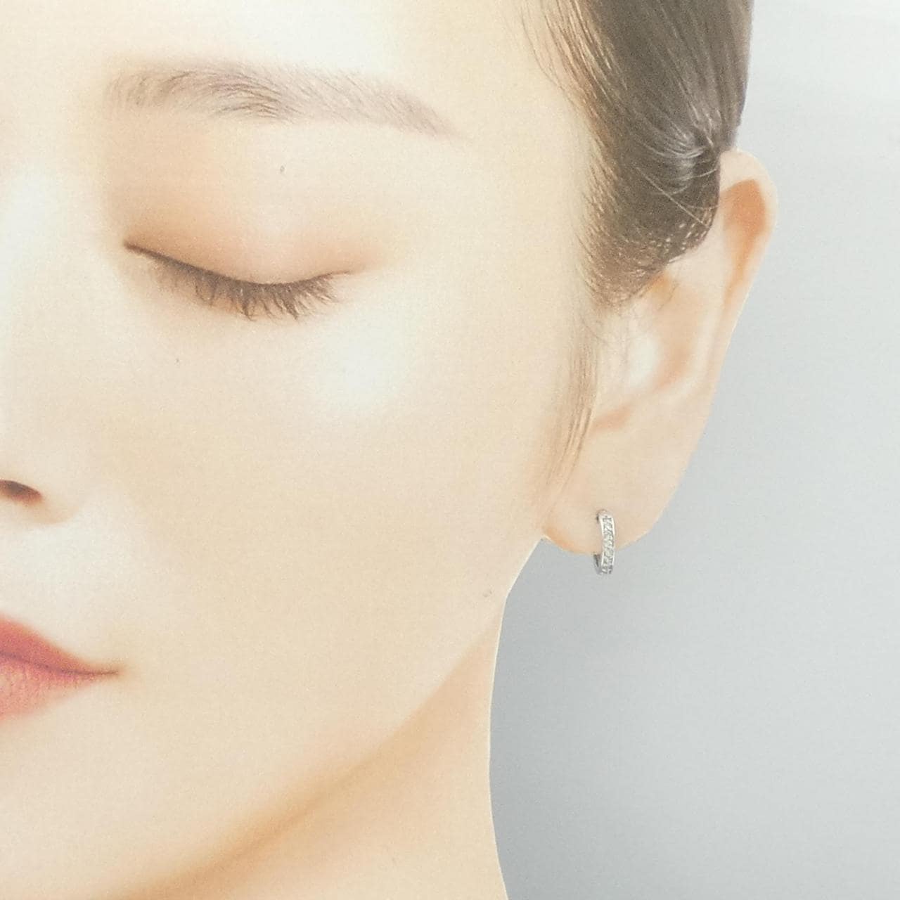 K18WG ダイヤモンド ピアス 0.20CT