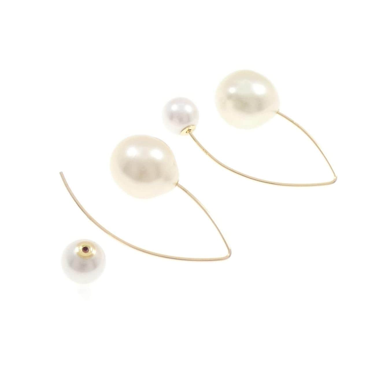 K18YG 白蝶パール ピアス