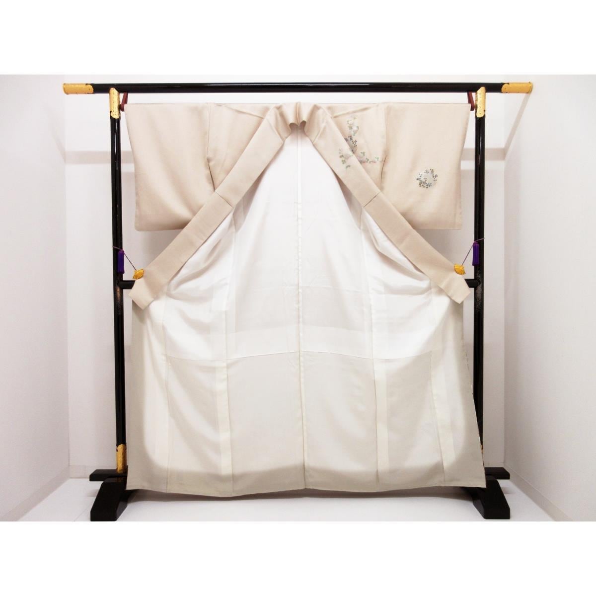 訪問着　友禅金彩加工　螺鈿入りボカシ染