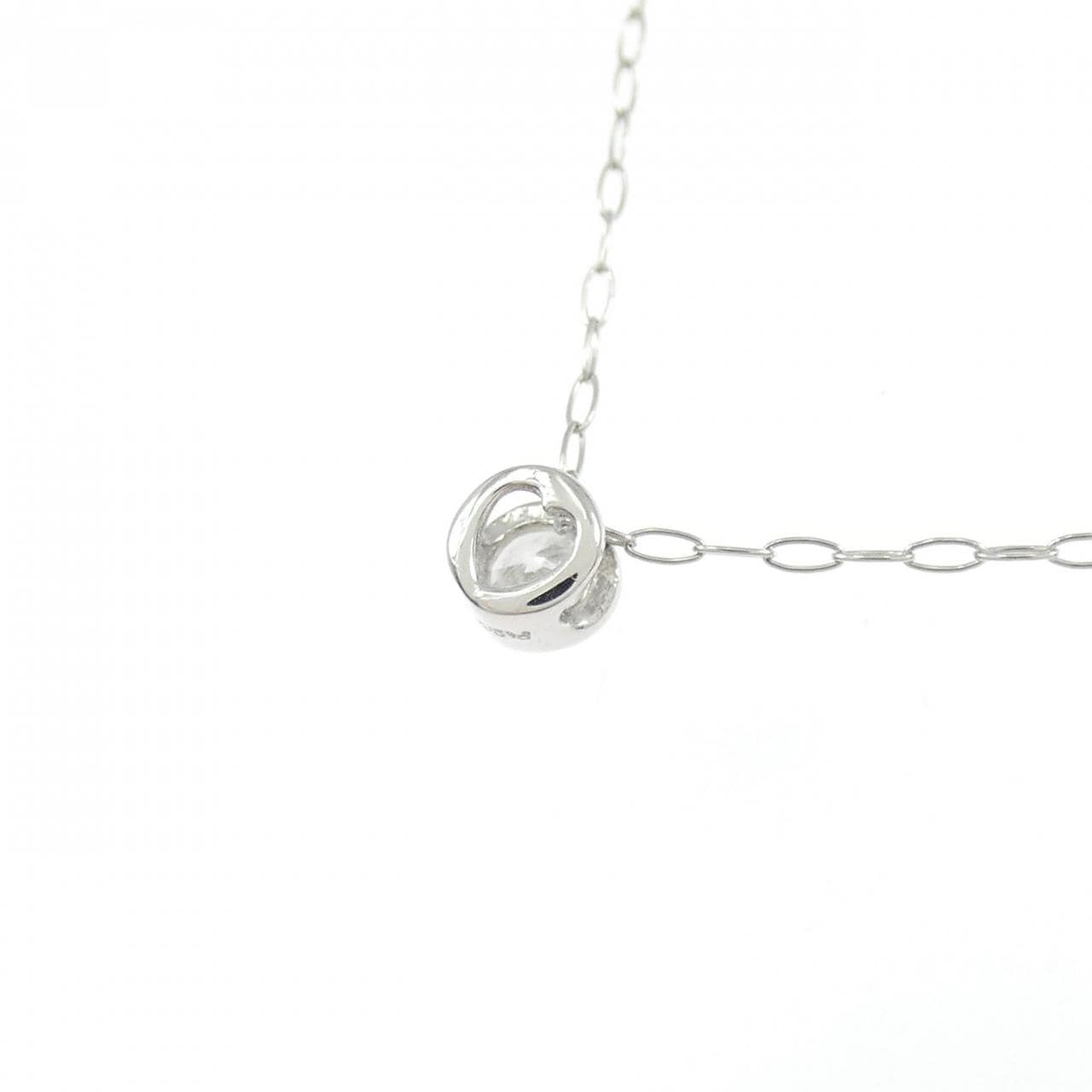 PT900/PT850 ソリティア ダイヤモンド ネックレス 0.08CT