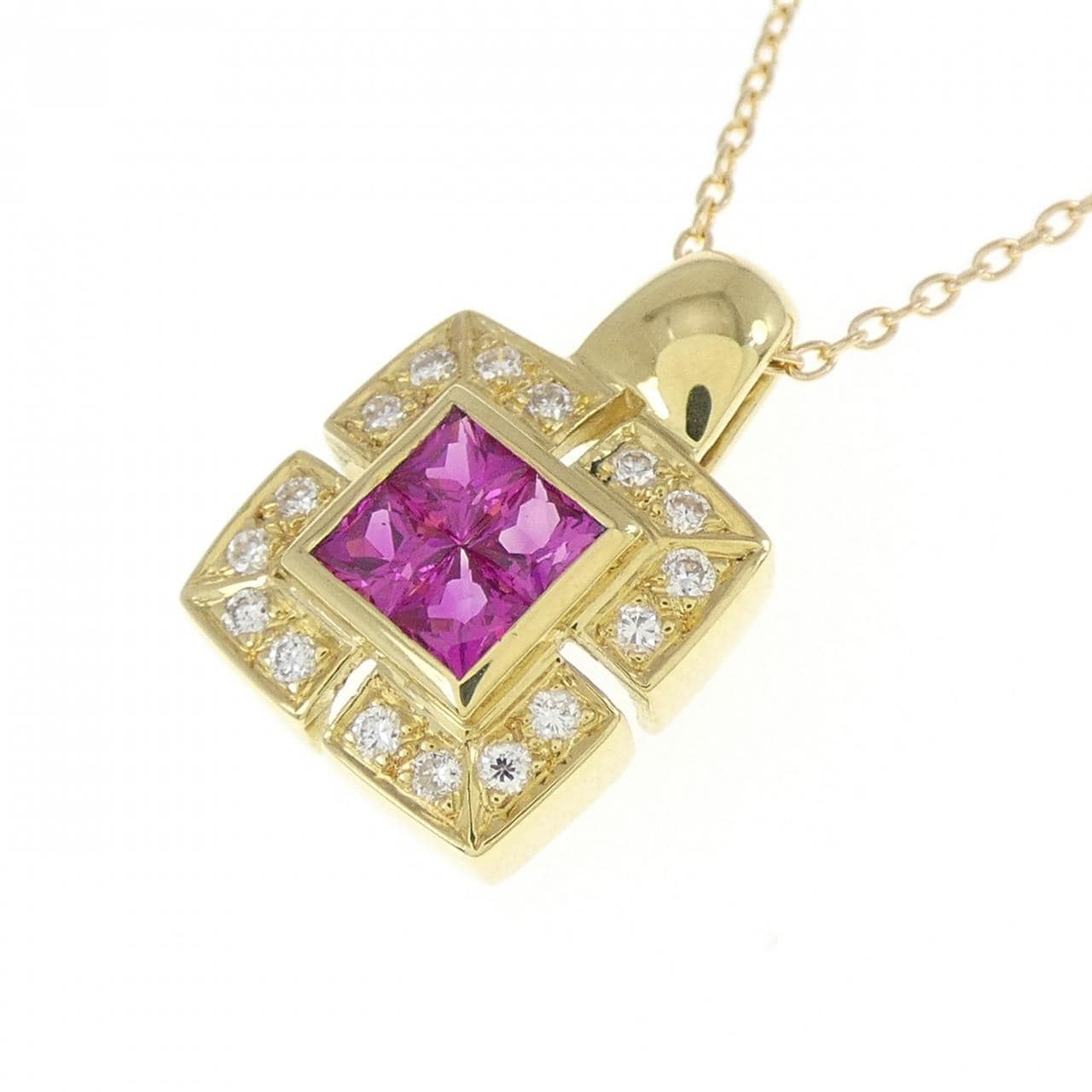 K18YG ルビー ネックレス 0.31CT