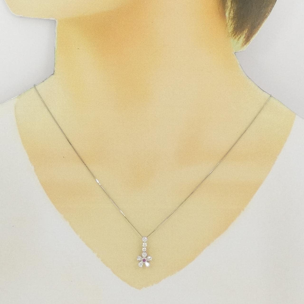 PT950/PT850 ダイヤモンド ネックレス 0.050CT FVPP SI2