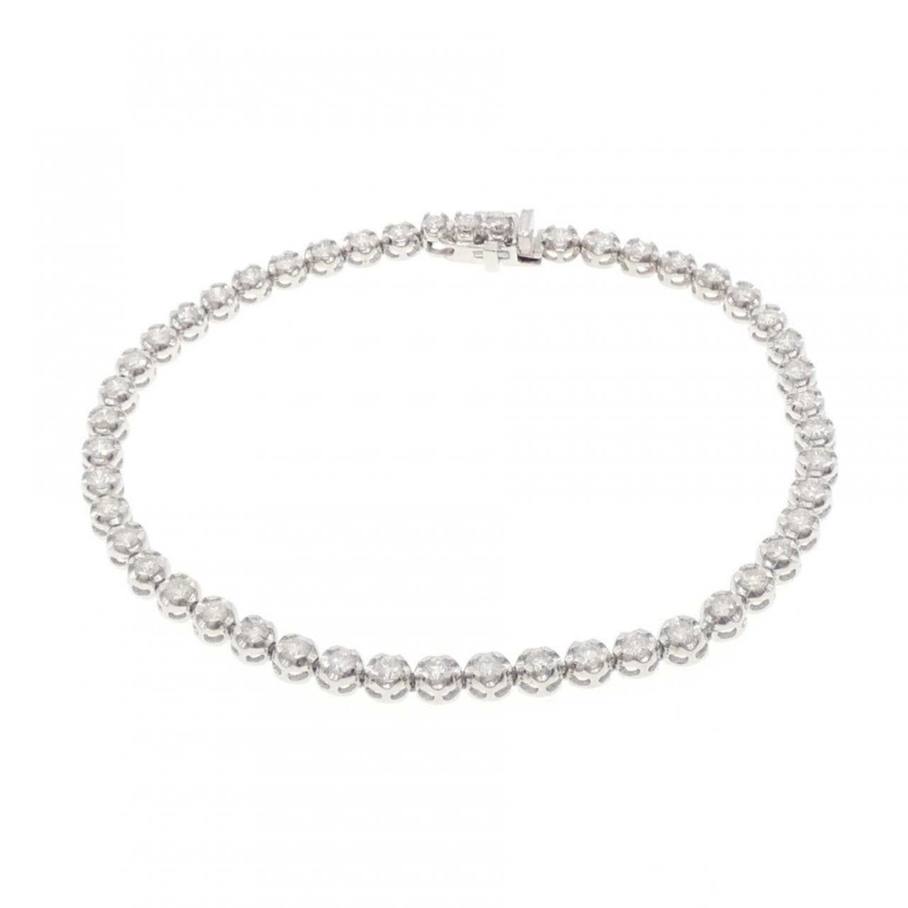 PT900/K14WG ダイヤモンド ブレスレット 2.00CT