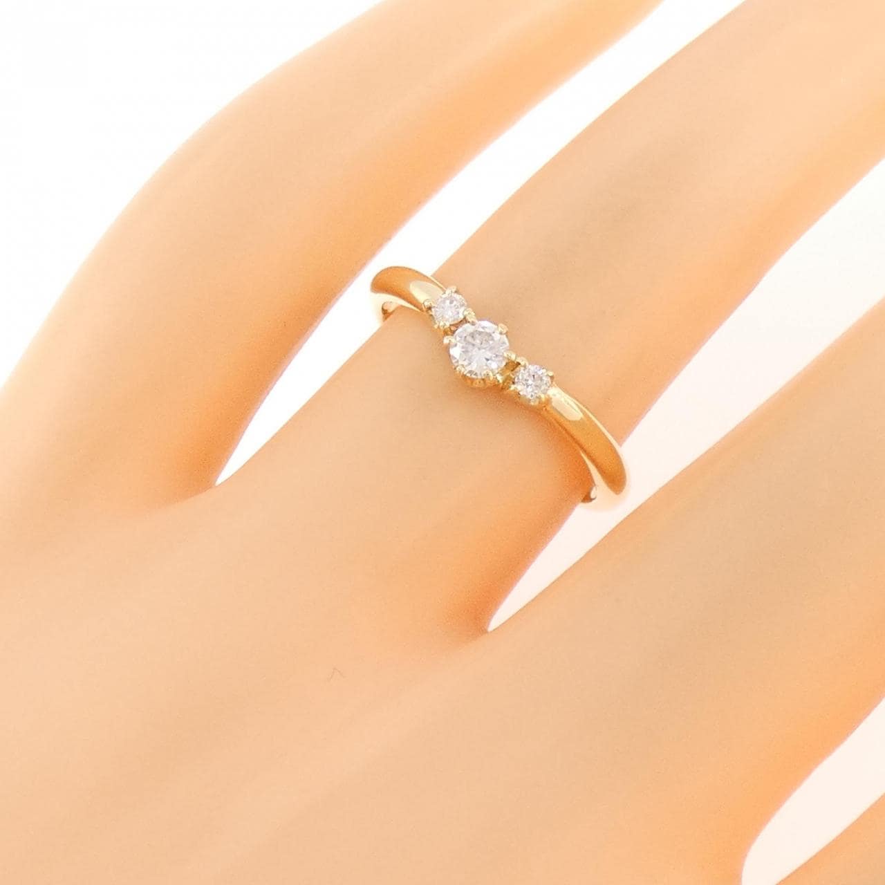 K18YG ダイヤモンド リング 0.16CT