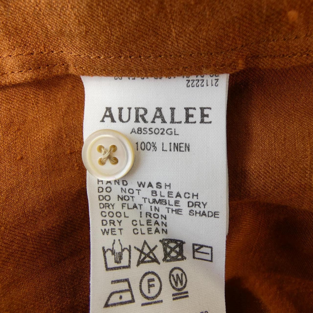 オーラリー AURALEE A8S502GL シャツ