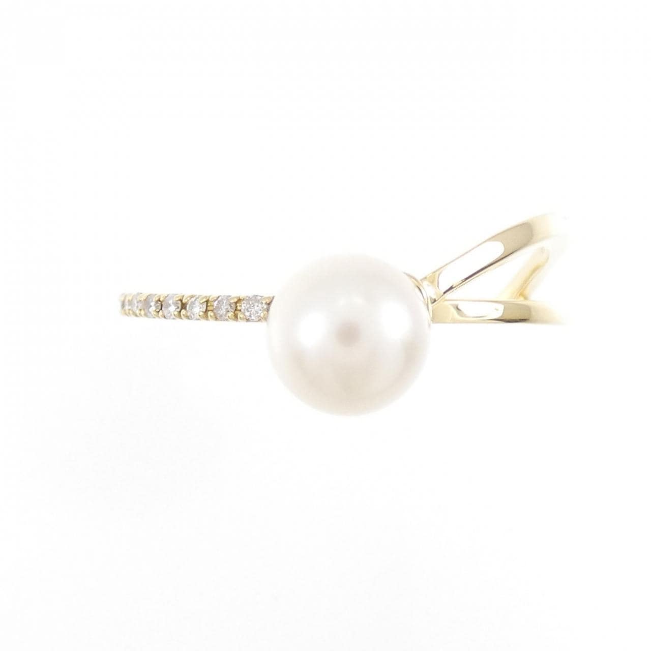 K18YG Akoya pearl ring 6mm