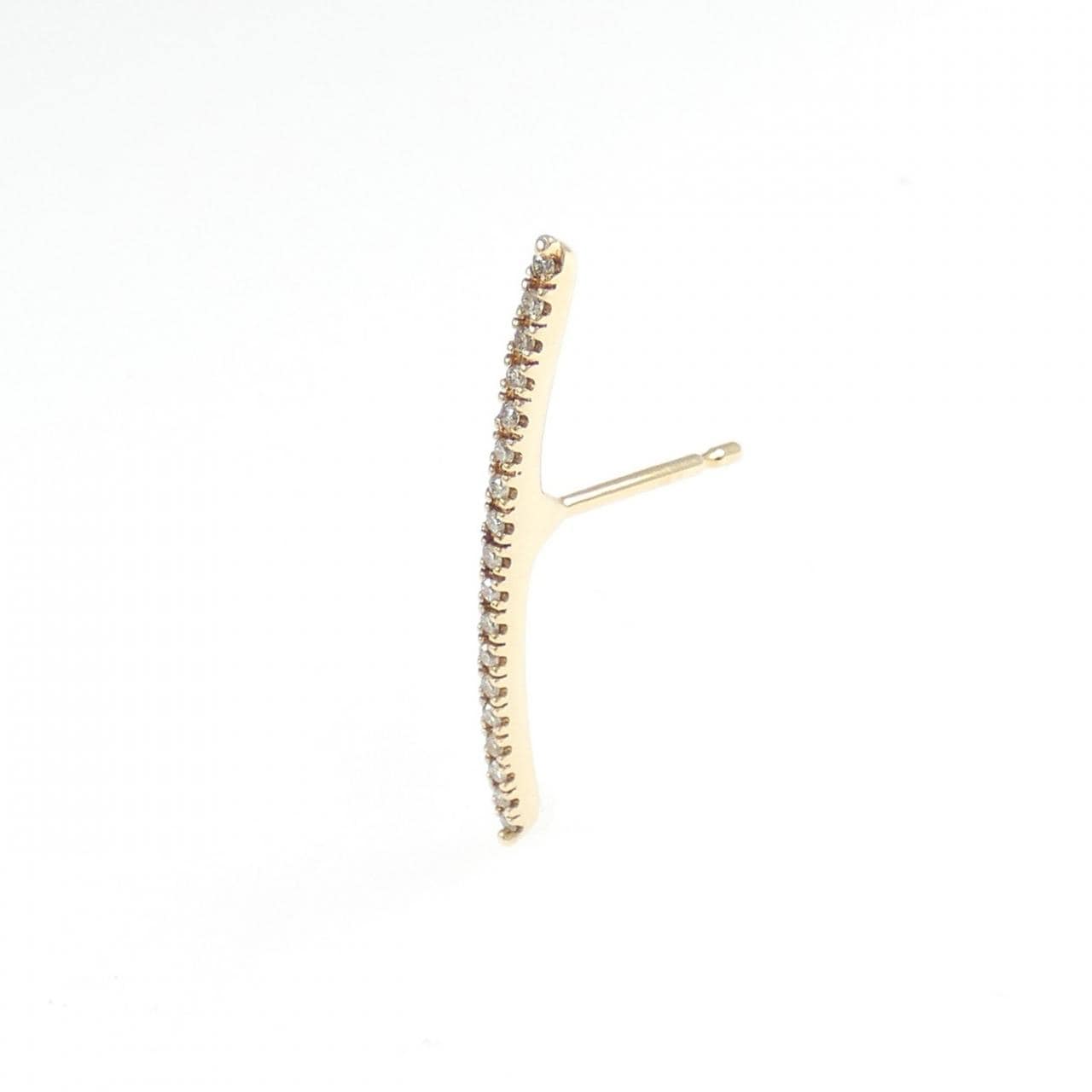 ヒロタカ ゴサマー ロング バー ピアス 0.09CT 片耳