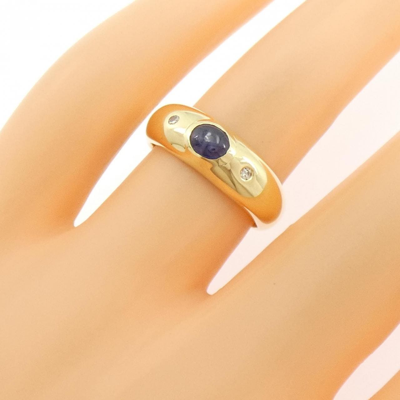 K18YG サファイヤ リング 0.47CT