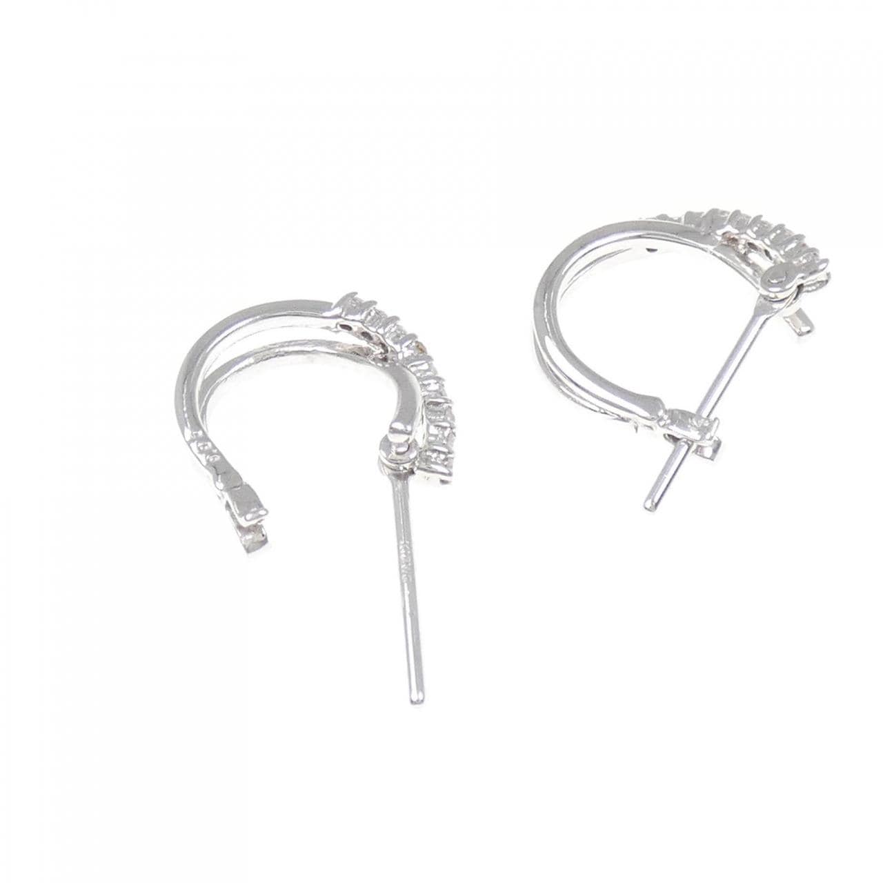 K18WG ダイヤモンド ピアス 0.10CT