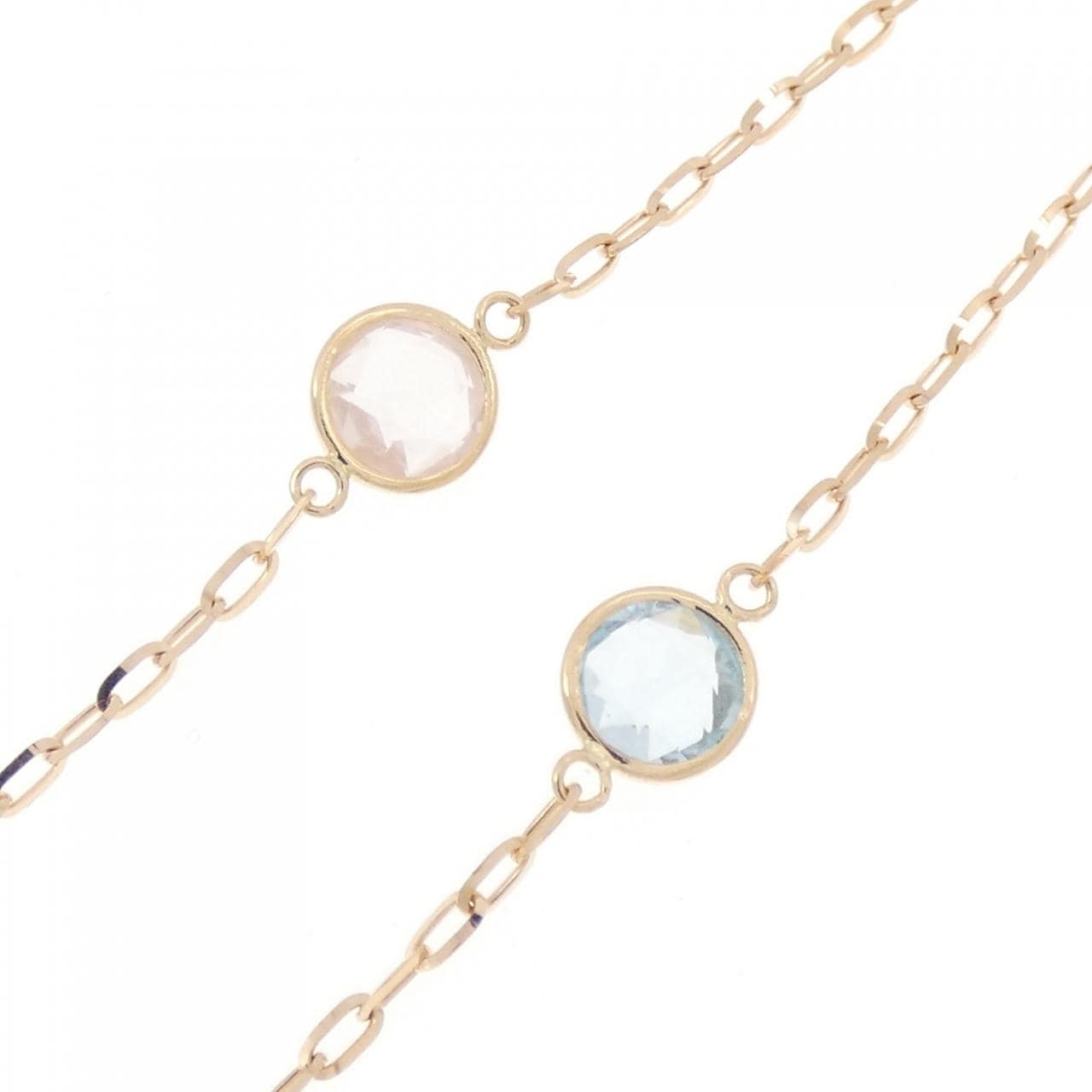 K18PG カラーストーン ネックレス