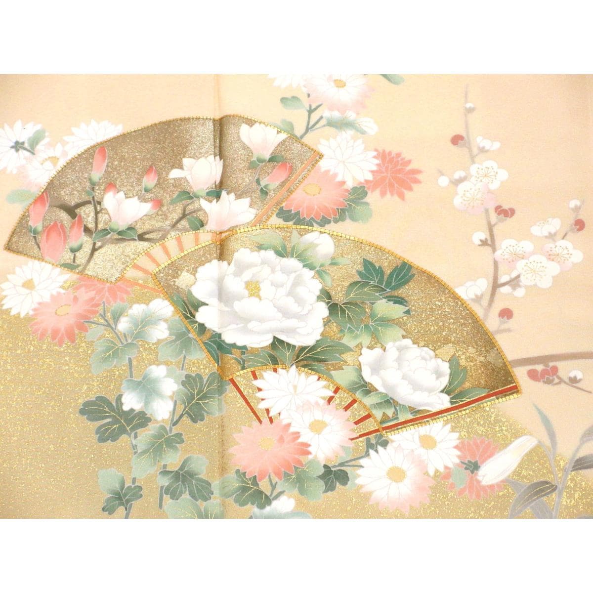 訪問着　友禅金彩加工　刺繍入り