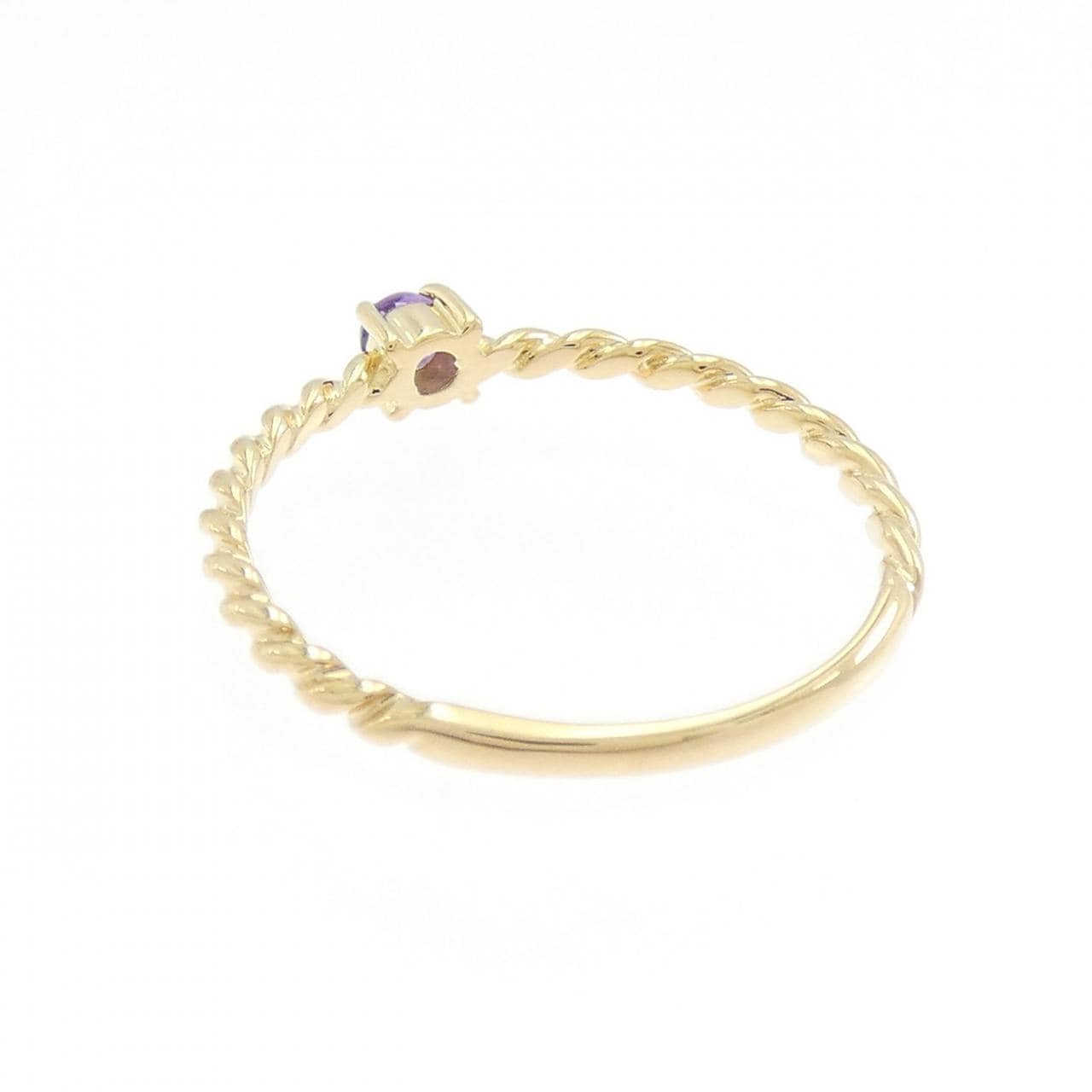 K18YG amethyst ring