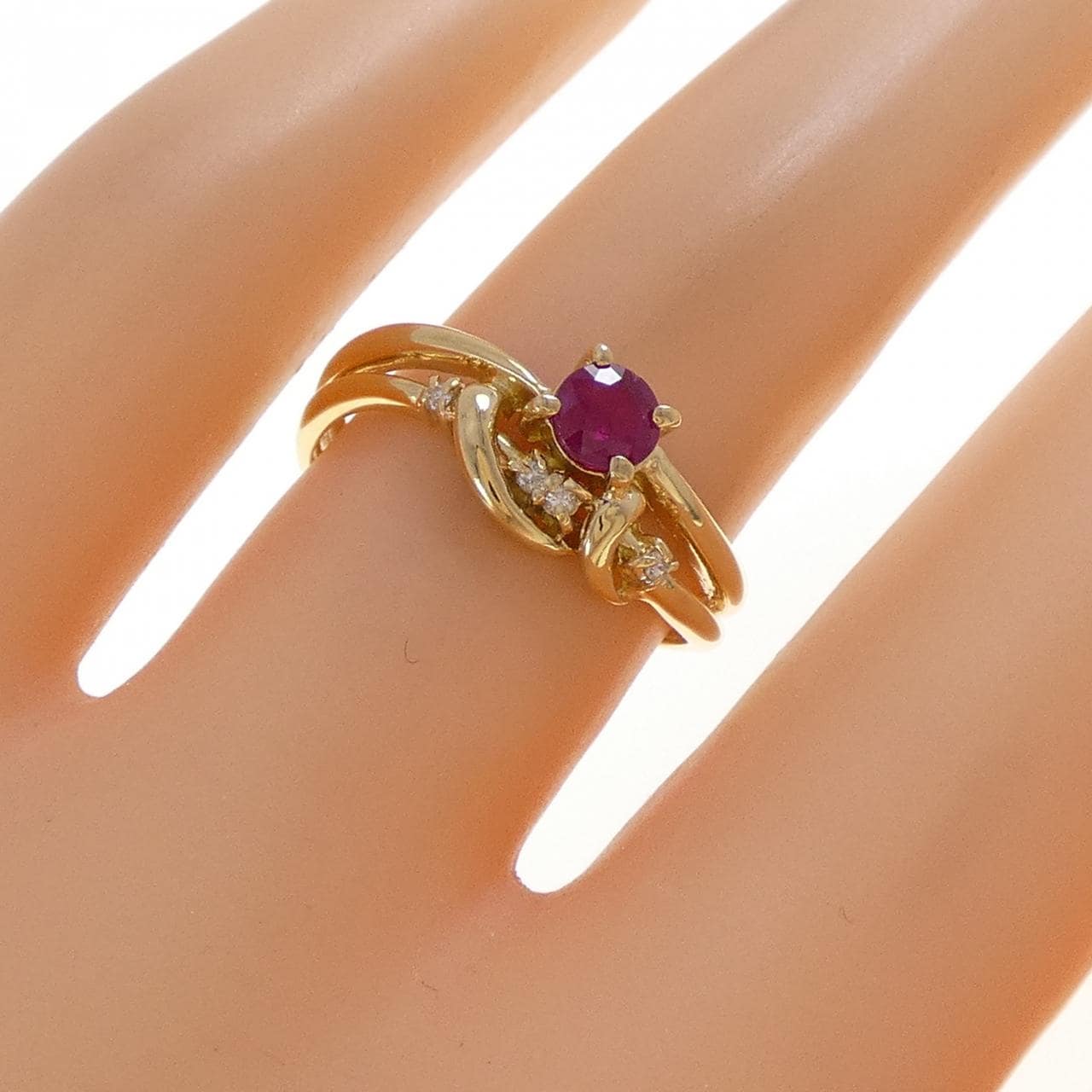 K18YG ルビー リング