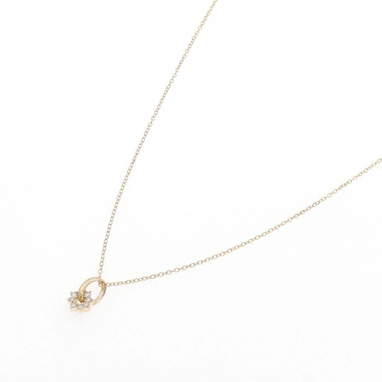 K18YG ダイヤモンド ネックレス 0.10CT
