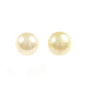 K18YG 白蝶パール ピアス 11.1mm