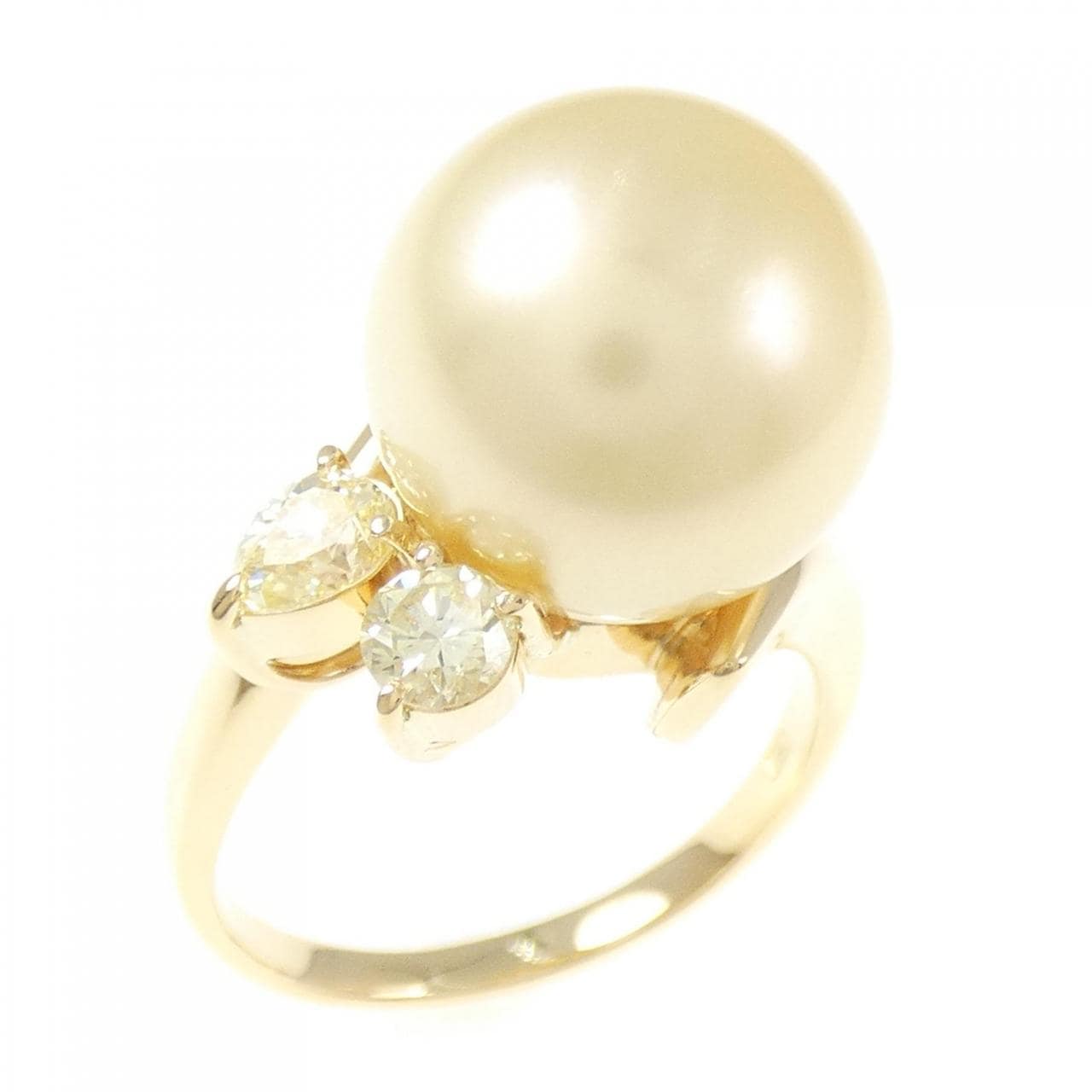 K18YG 白蝶パール リング 13mm