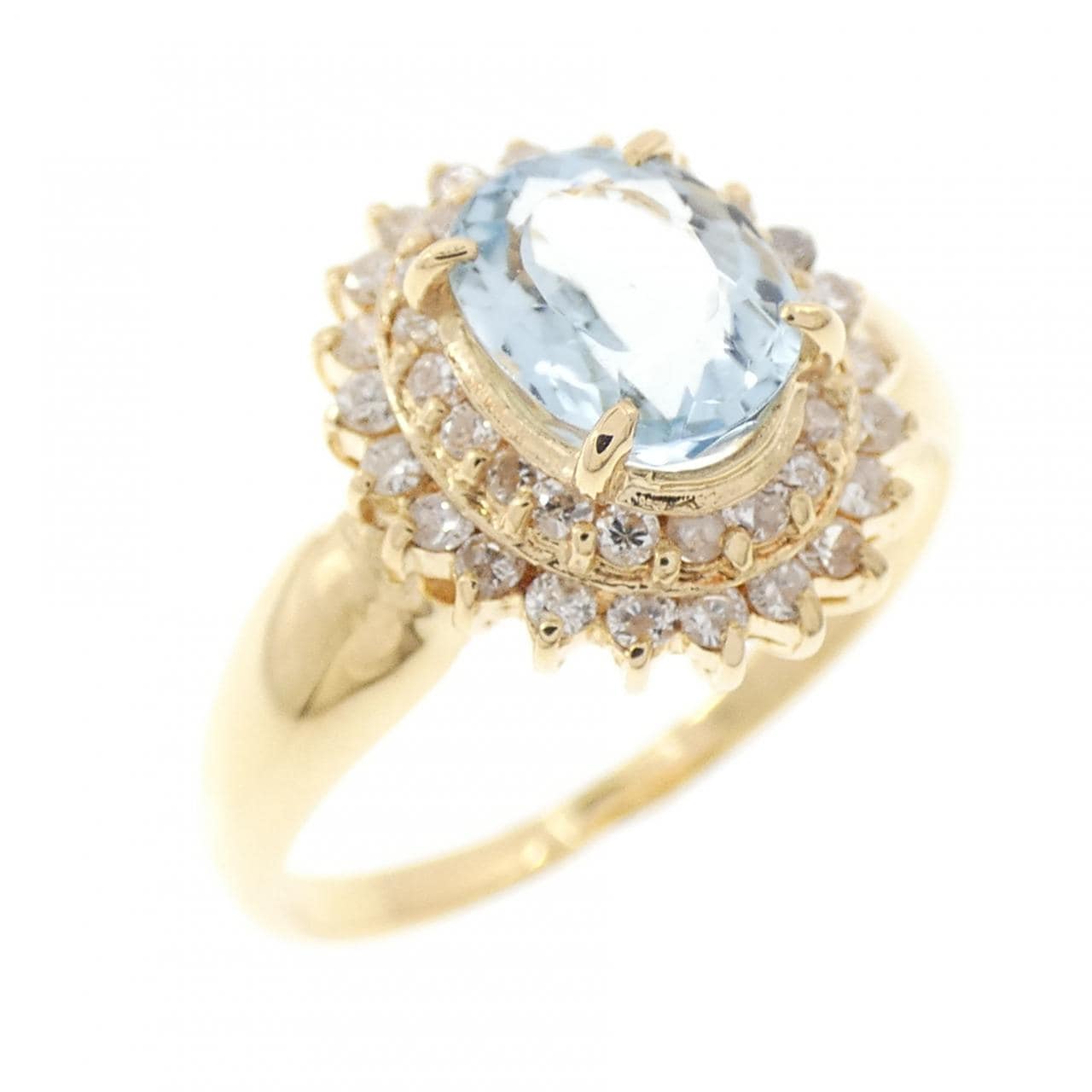 K18YG アクアマリン リング 0.80CT