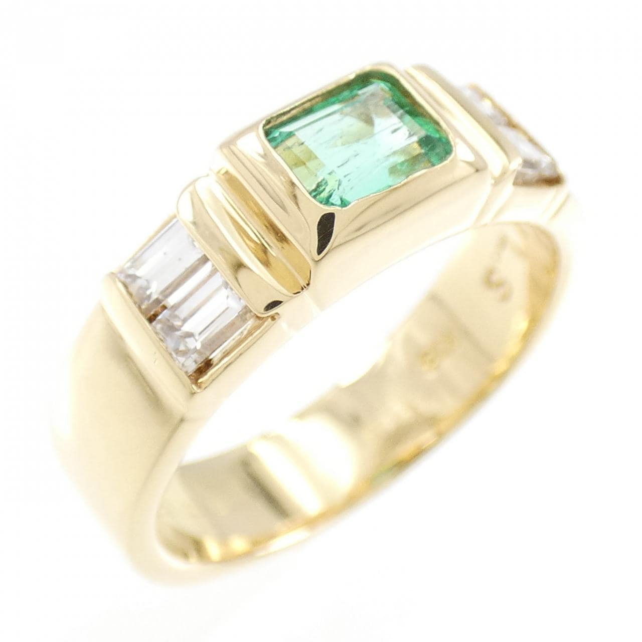 K18YG エメラルド リング 0.34CT