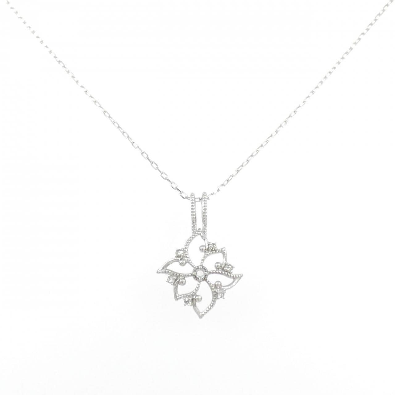 K18WG ダイヤモンド ネックレス 0.05CT