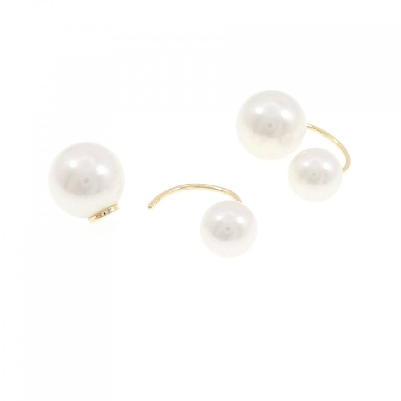 K18YG Akoya pearl earrings