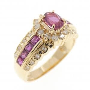 K18YG紅寶石戒指
