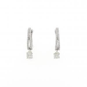 PT900 ダイヤモンド ピアス 0.66CT