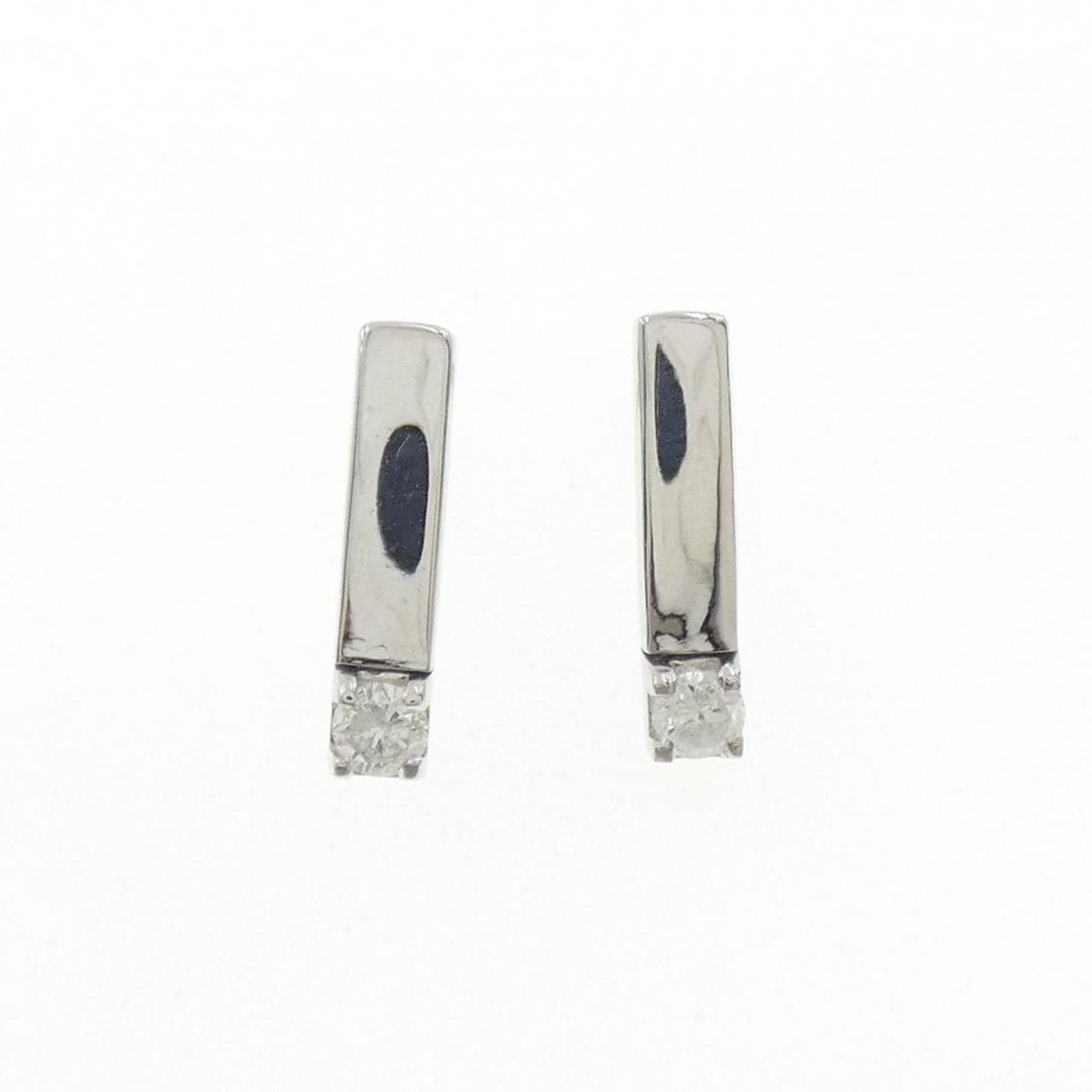 K14WG ダイヤモンド ピアス