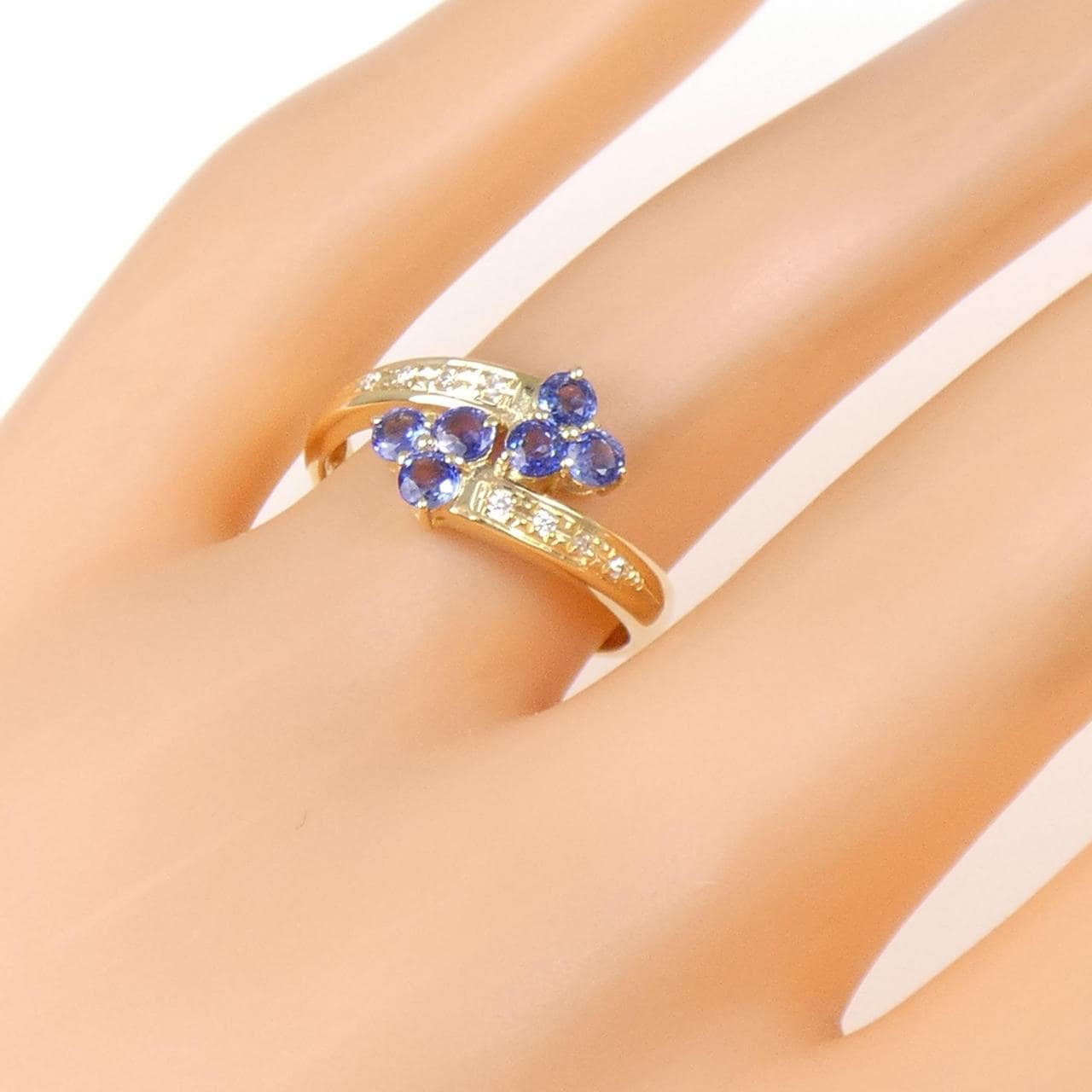 K18YG サファイヤ リング 0.80CT