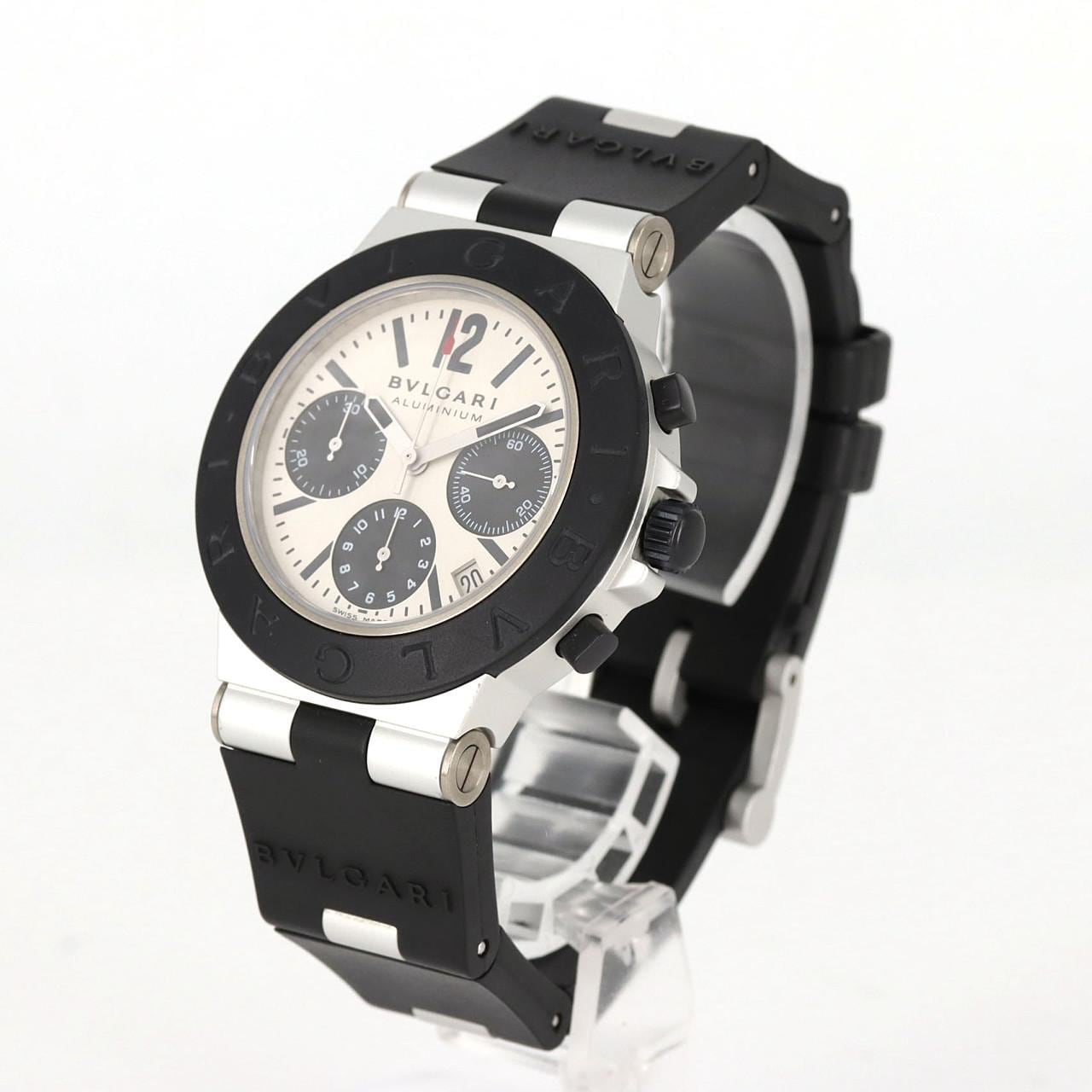 【ノーメンテナンス還元価格】ブルガリ アルミニウムクロノグラフ AC38TA/AC38TAVD アルミニウム 自動巻