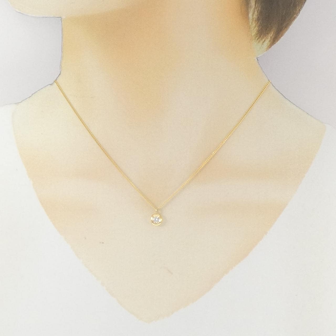 K18YG ダイヤモンド ネックレス 0.10CT