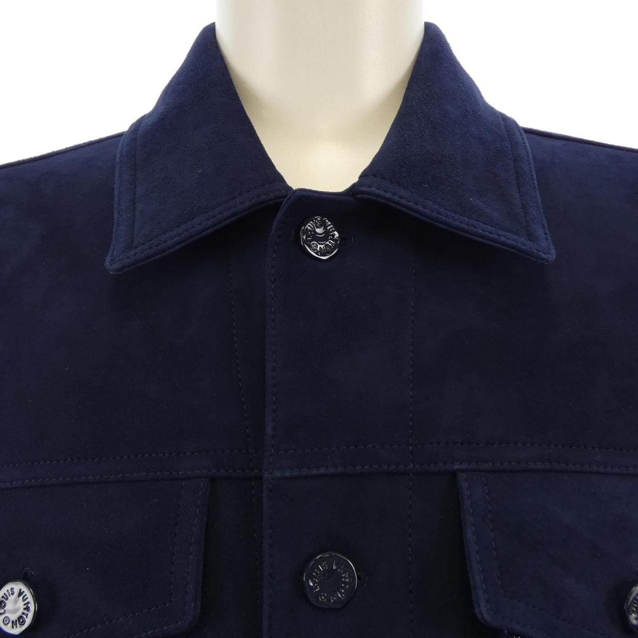 ルイヴィトン LOUIS VUITTON スエードデニムジャケット HKL51EZLN レザージャケット