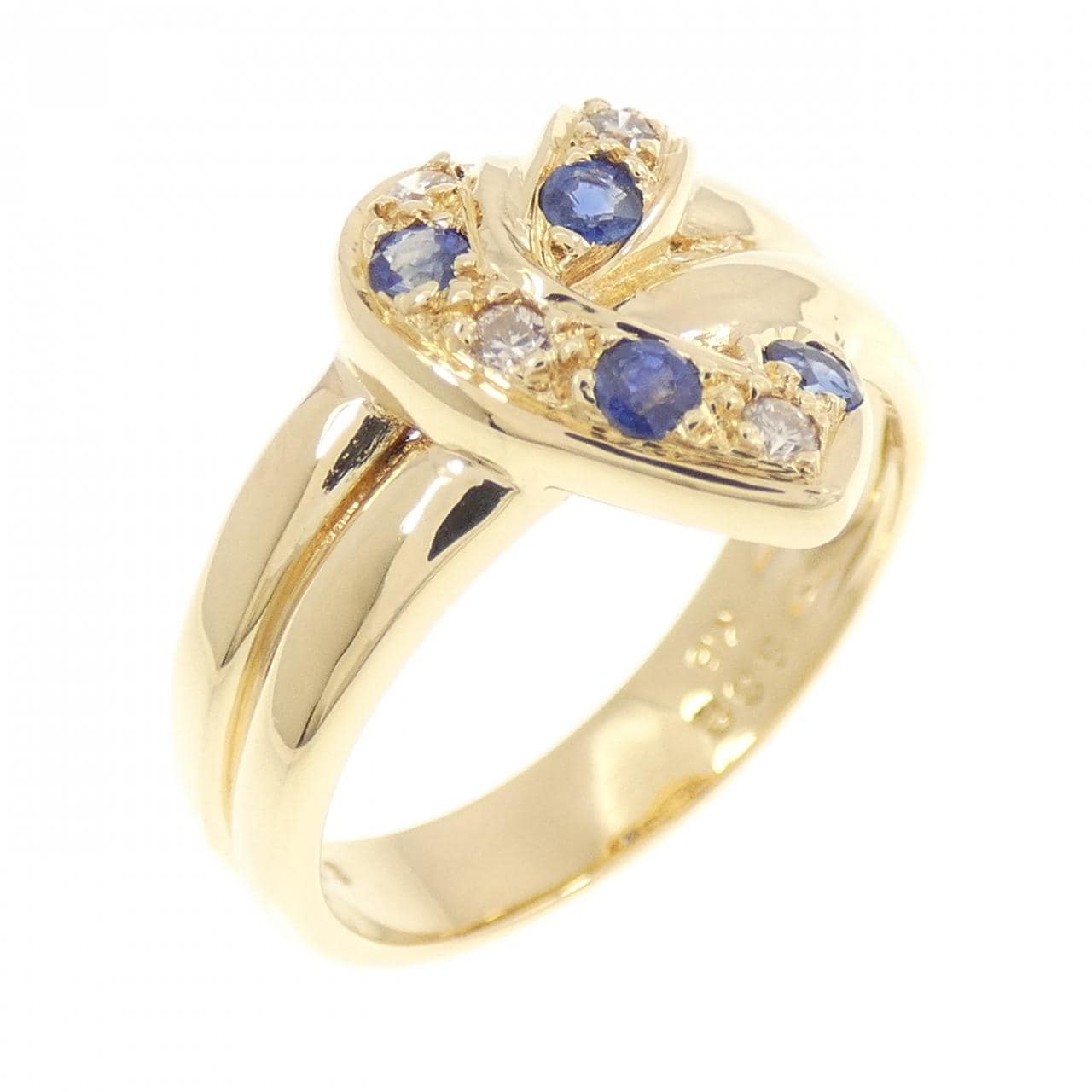 K18YG サファイヤ リング 0.32CT