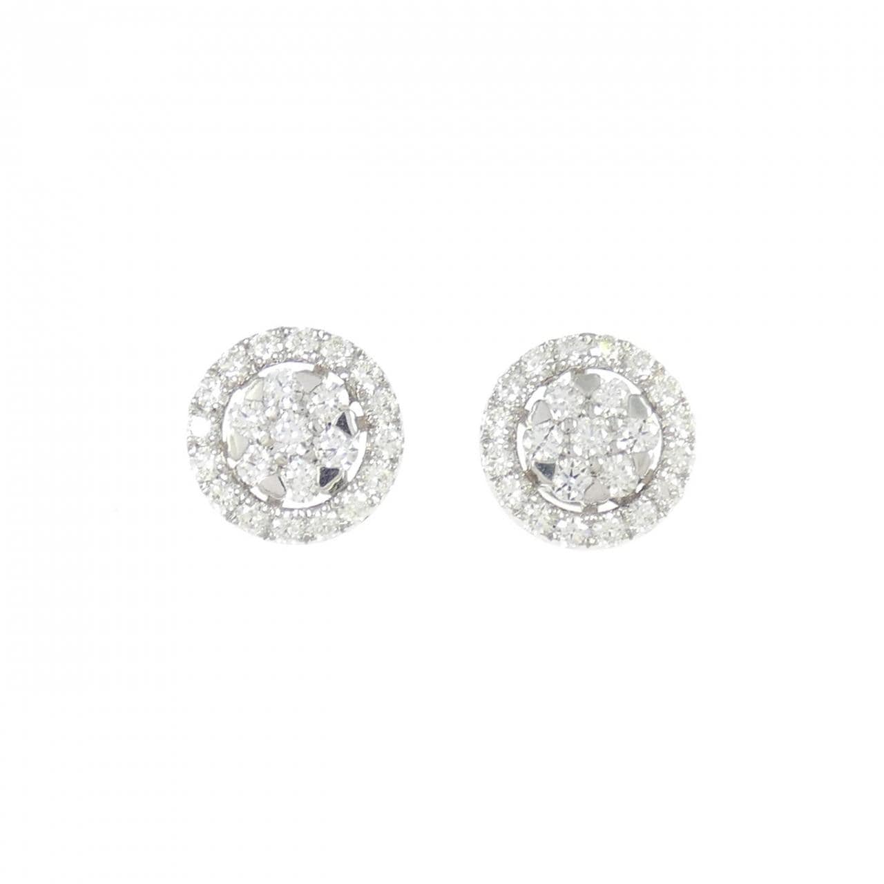 K18WG ダイヤモンド ピアス 0.60CT