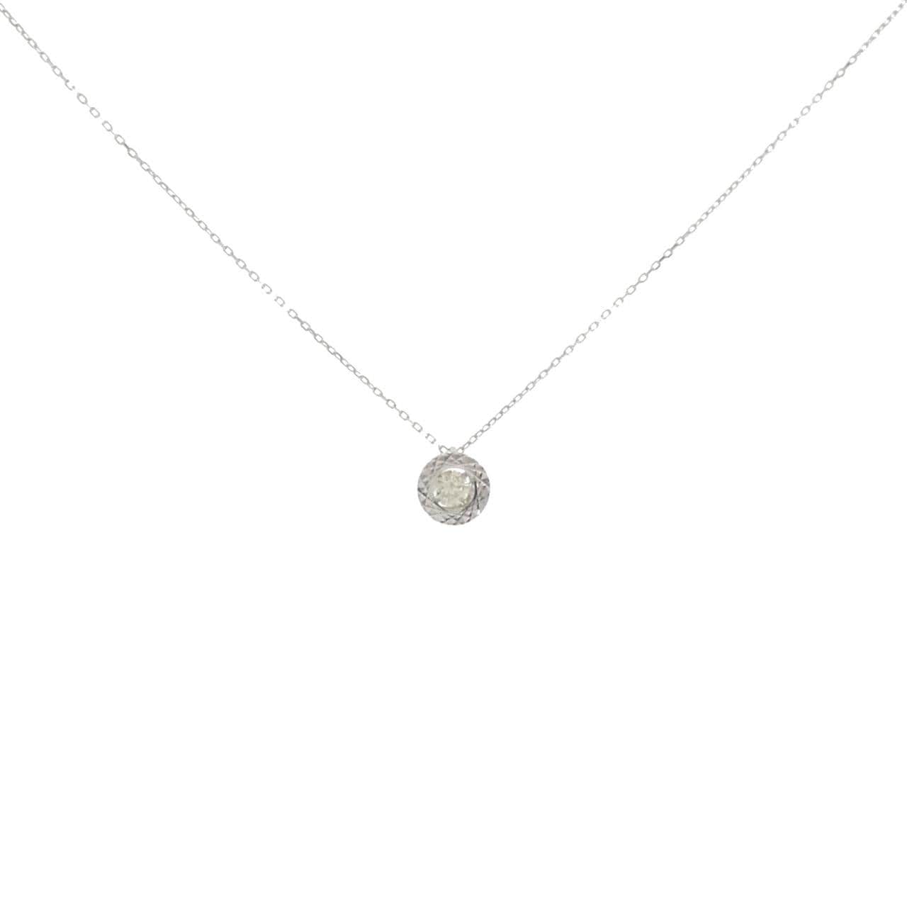 K18WG ダイヤモンド ネックレス 0.10CT