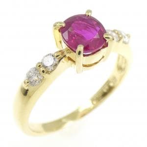 K18YG ルビー リング 0.624CT