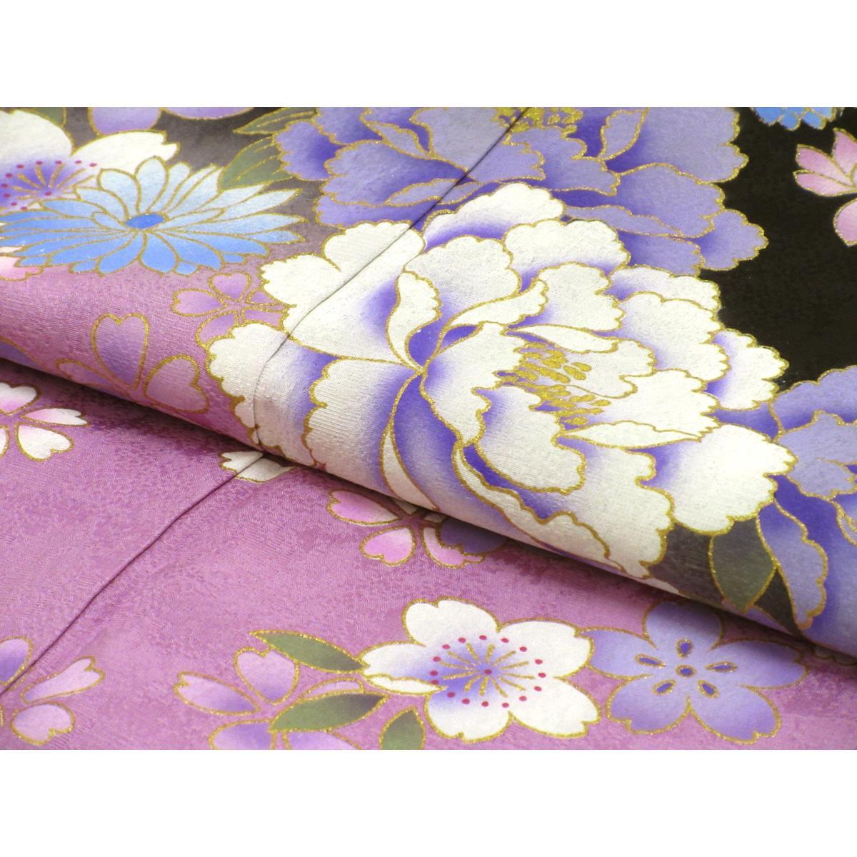 【未使用品】振袖　友禅金彩加工　ボカシ染