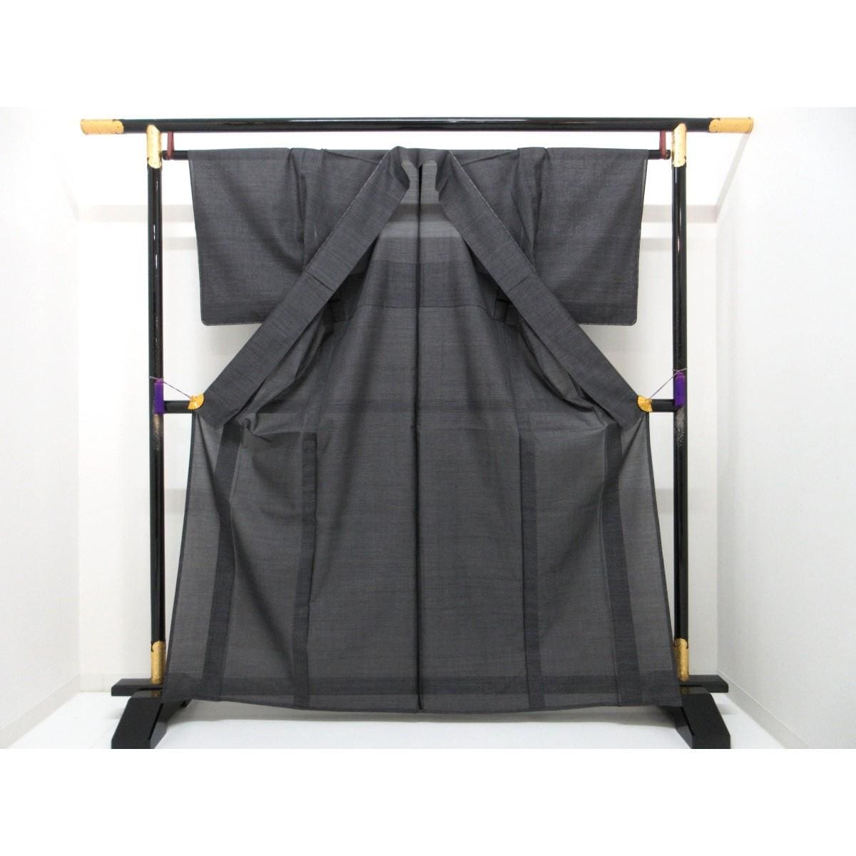 【未使用品】単衣　【本場夏大島紬】証紙付　蚊絣