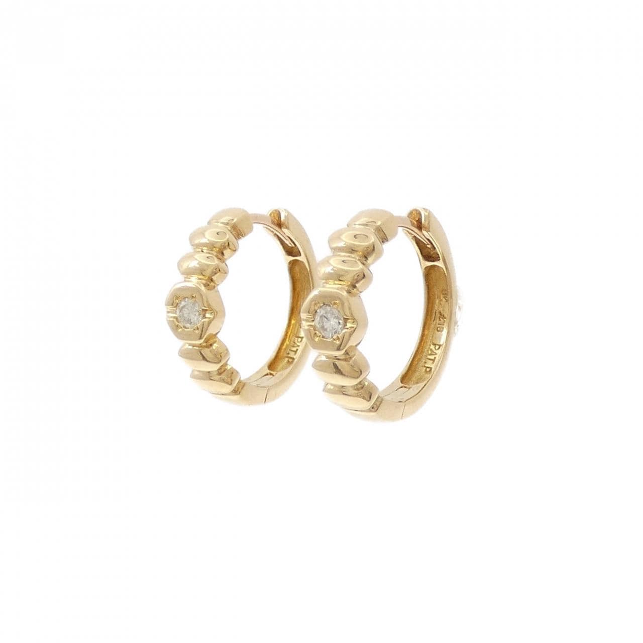 K18YG/K18PG ダイヤモンド ピアス 0.10CT