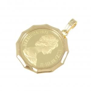 K18YG(枠) コイン ペンダント