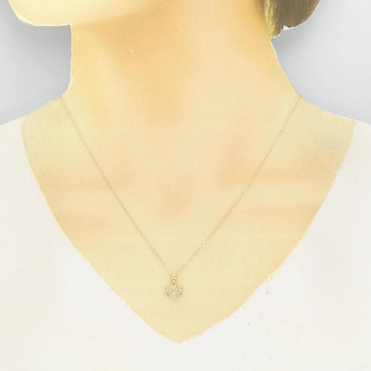 K18YG ダイヤモンド ネックレス 0.20CT