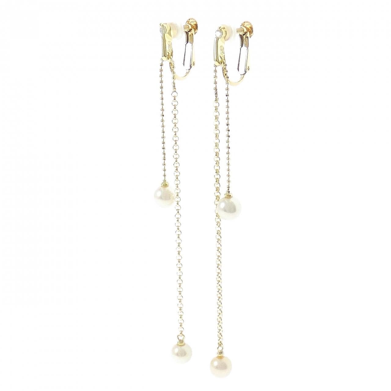 K18YG Akoya pearl earrings
