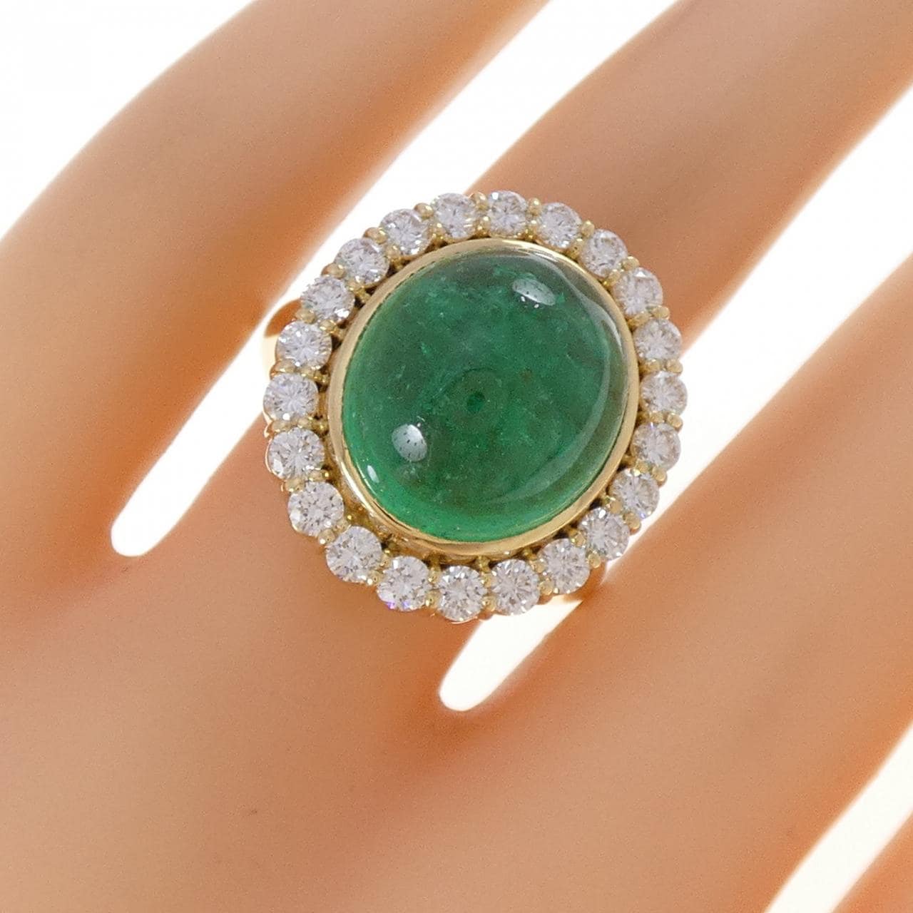 K18YG エメラルド リング 11.47CT